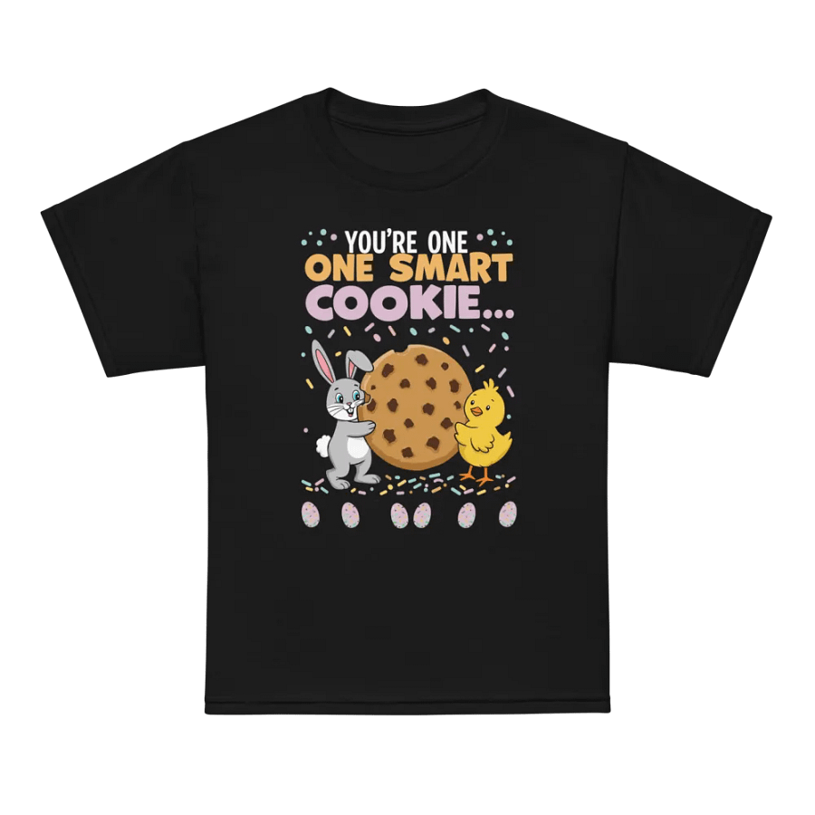 You're One Smart Cookie Easter T-Shirt – Cute Bunny & Chick Design product image (12)