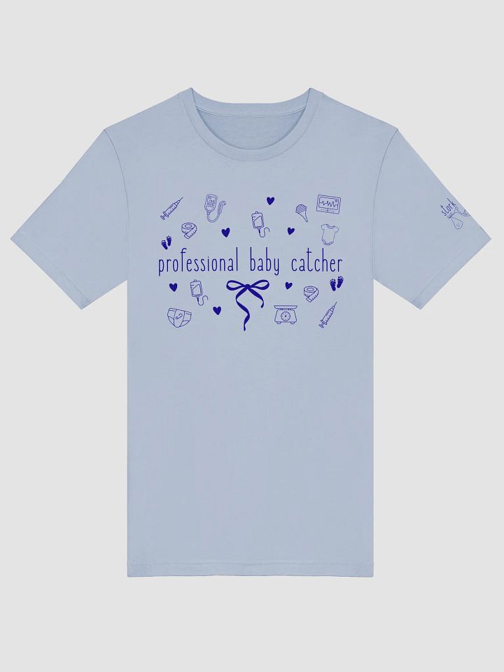 baby catcher (blue font tee) product image (1)