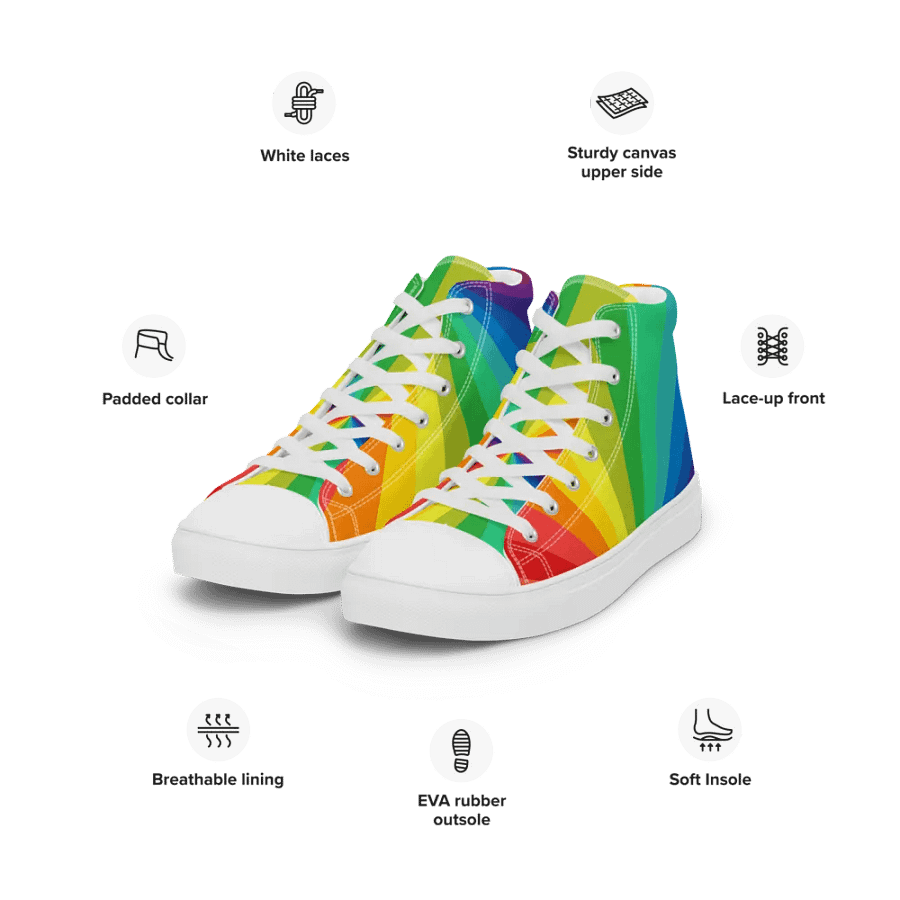 Woman's Trippy Rainbow High Tops product image (9)