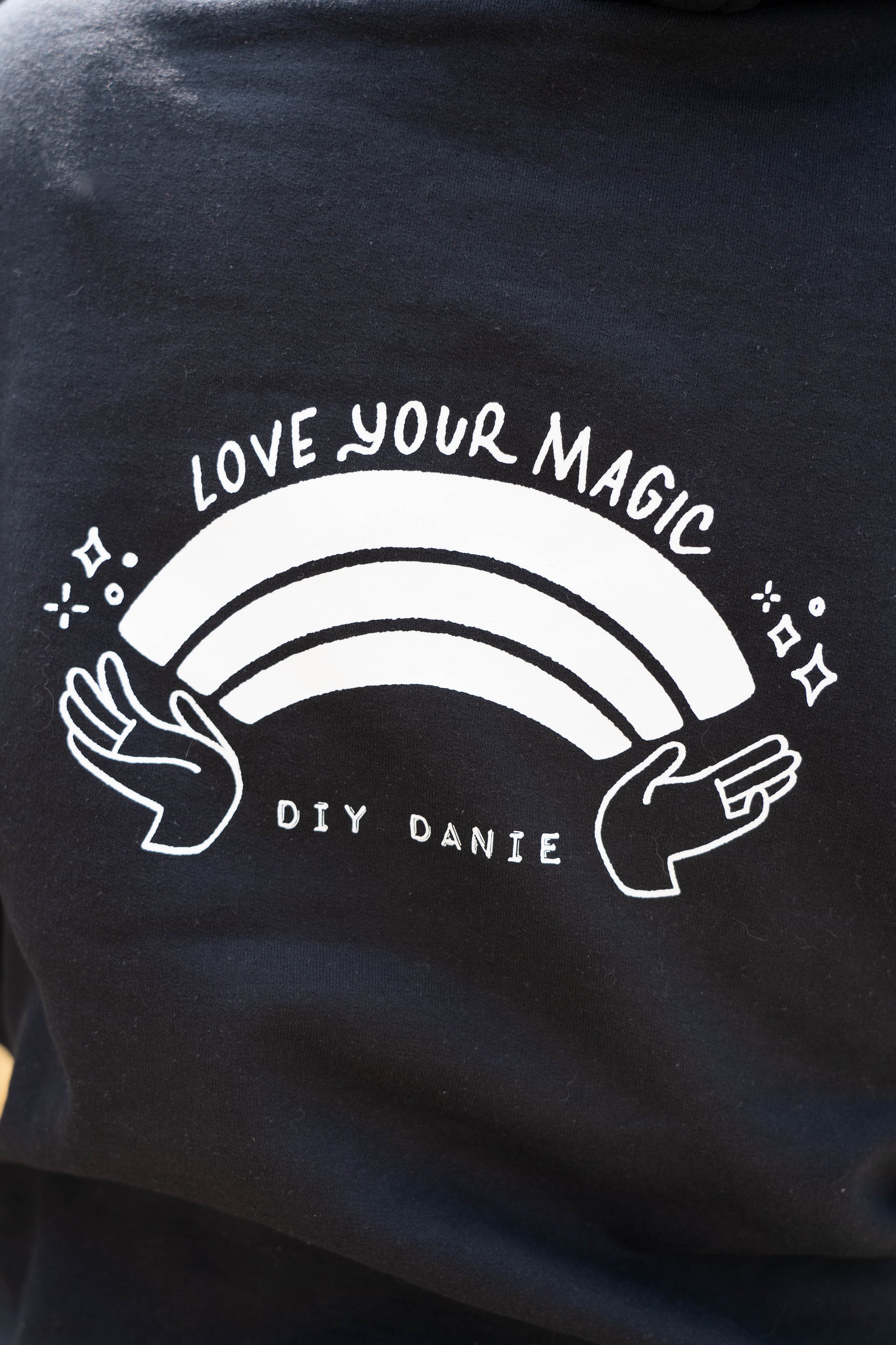 LOVE YOUR MAGIC HOODIE - White txt product image (3)