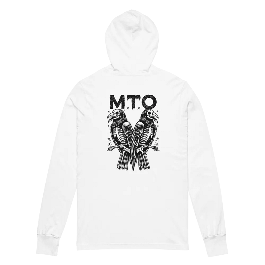 Hooded Long Sleeve Crows (White) product image (6)