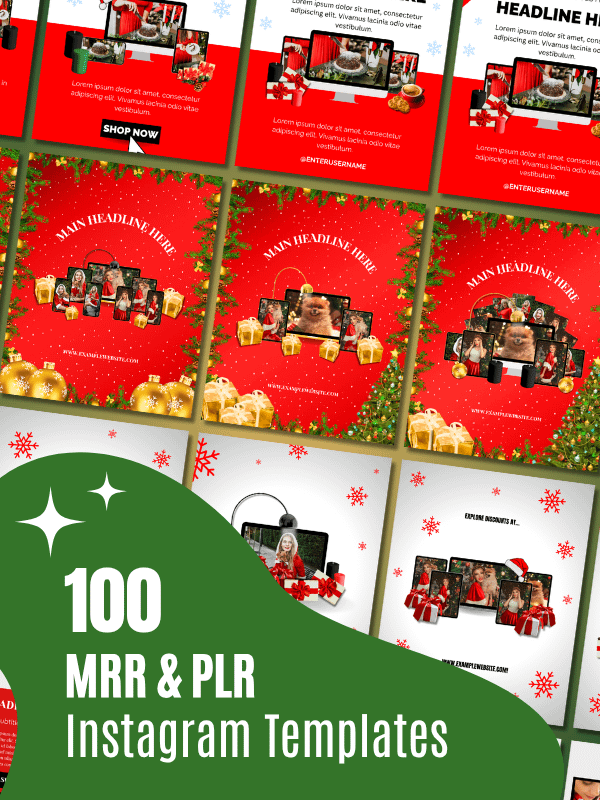 MRR/PLR Christmas Instagram Templates product image (1)