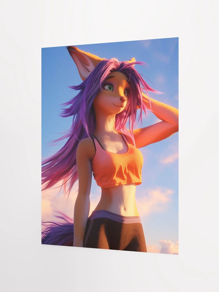 Fox Girl Sunset Poster product image (3)