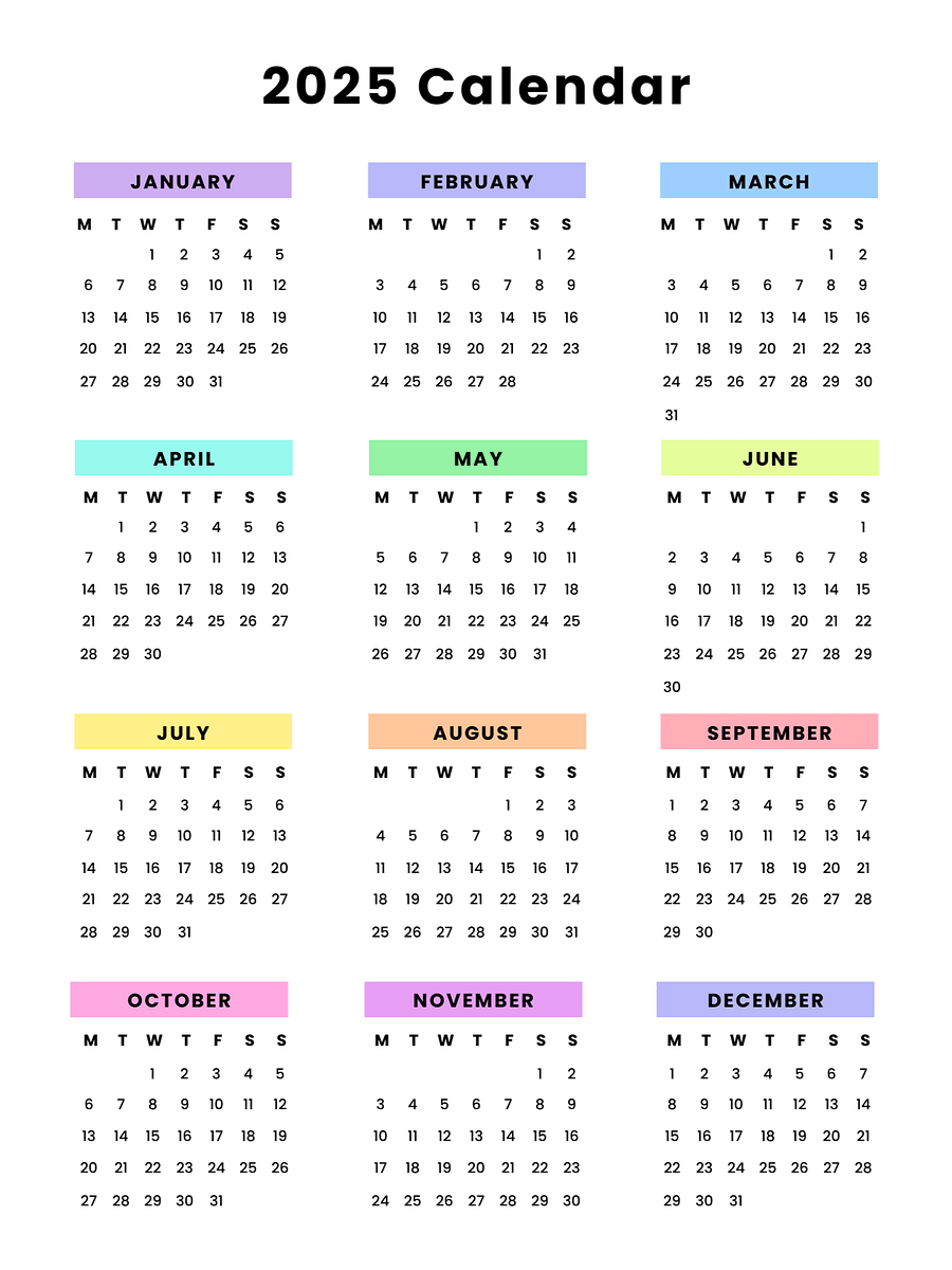 2025 Monthly Planner, 20 pages, Pink,blue floral design product image (3)