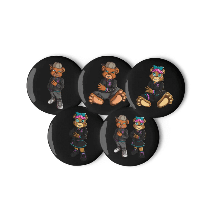 Bear Set of Pin Buttons product image (1)