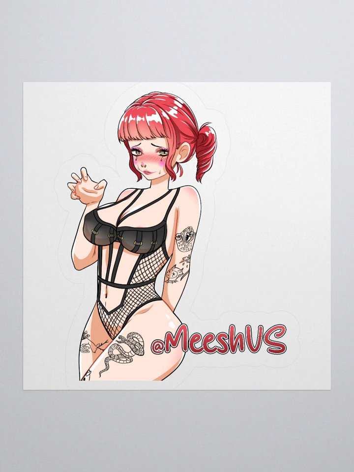 MeeshVS Clown Girl Sticker (Red Hair) product image (1)