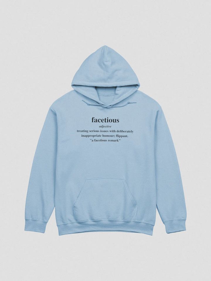 Facetious Hoodie (Black Text) product image (2)
