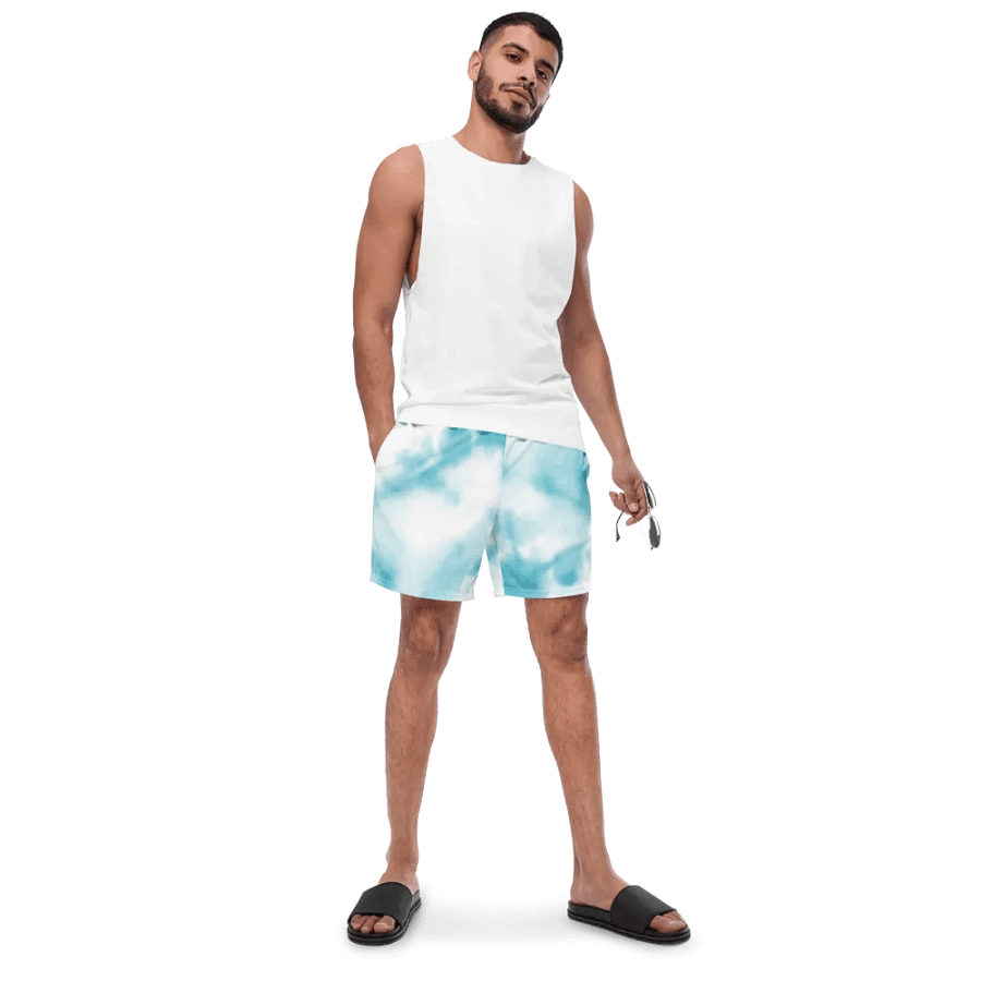 Blue Tye Dye Swim Trunks product image (4)