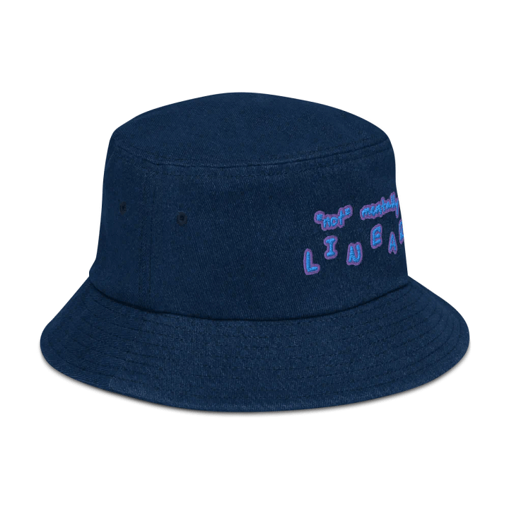 *not* mentally linear (violet) denim bucket hat product image (2)