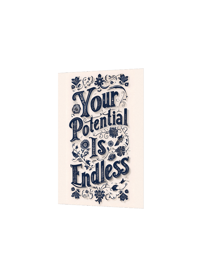 Your Potential Is Endless – Decorative Typography Beige Background Poster product image (2)