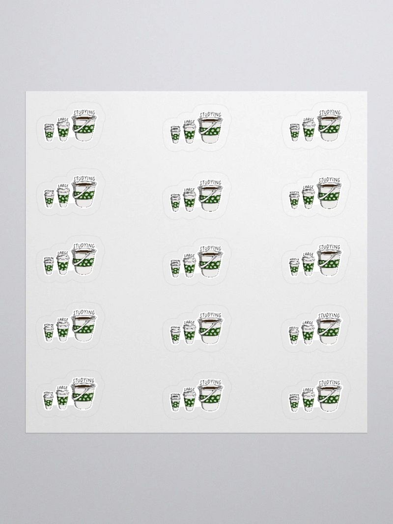 Coffee Study Sticker (SMALL Sheet)