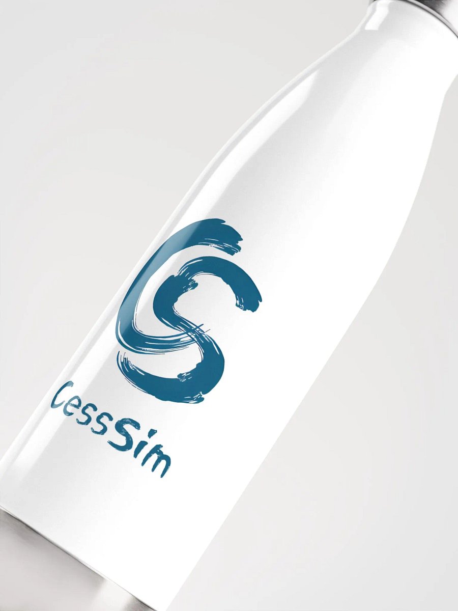 White Glossy Water Bottle product image (5)