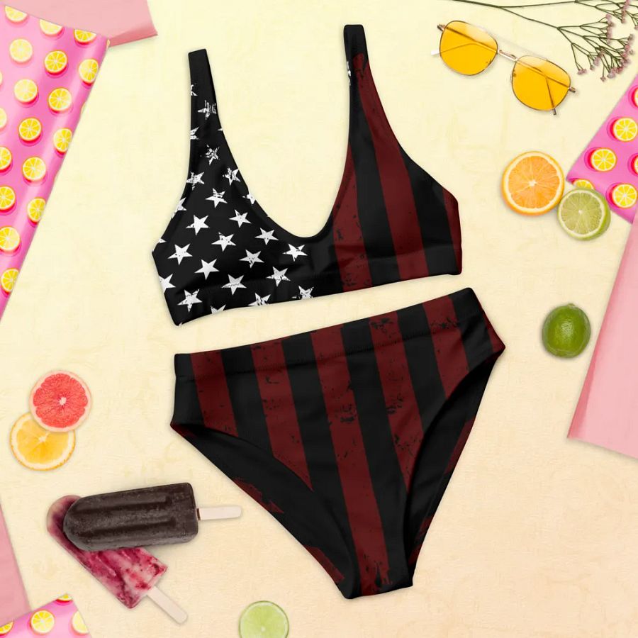 Distressed Black & Red Americana Bikini Set product image (12)