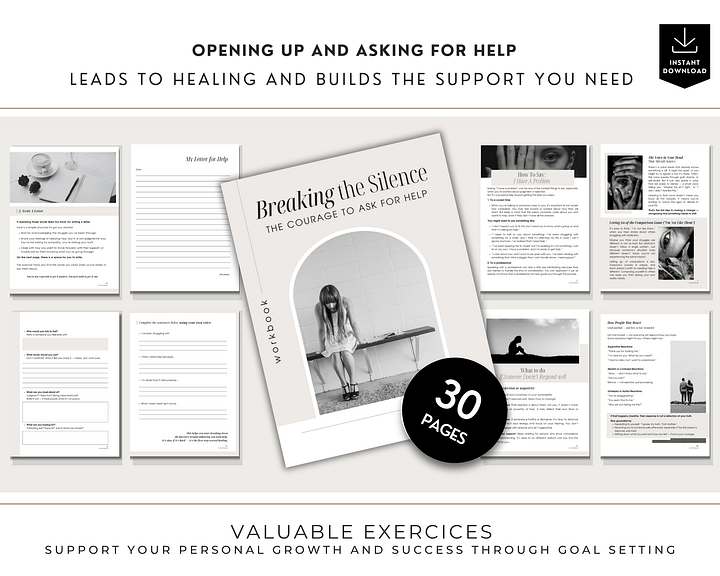 Addiction Self-Help Worksheets - The Courage To Ask For Help product image (2)