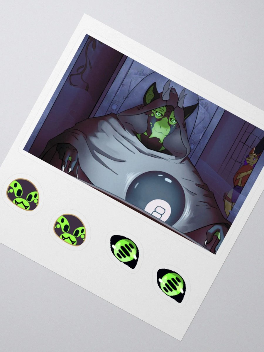 Attic Ponders the Magic 8-Ball Sticker product image (2)