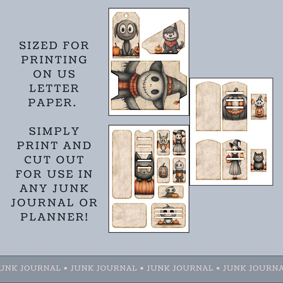 Spooky Halloween - Printable Ephemera Set 2 V7 product image (3)