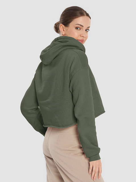 Photo showing Bella+Canvas Fleece Crop Hoodie