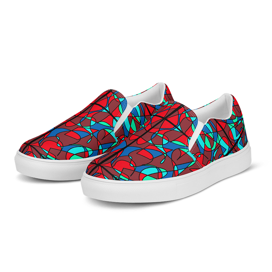 Red Stained Glass – Men's Slip-On Canvas Shoes product image (3)