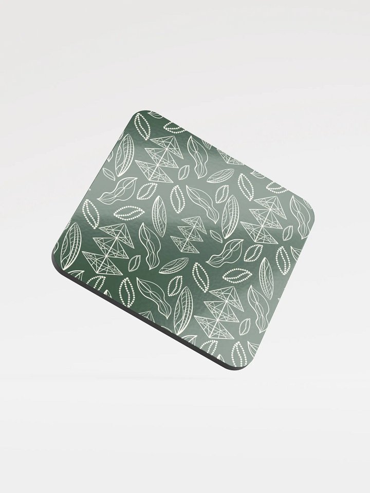 El Yunque Brew Bliss: Abstract Coffee Bean Tribal Coasters product image (1)
