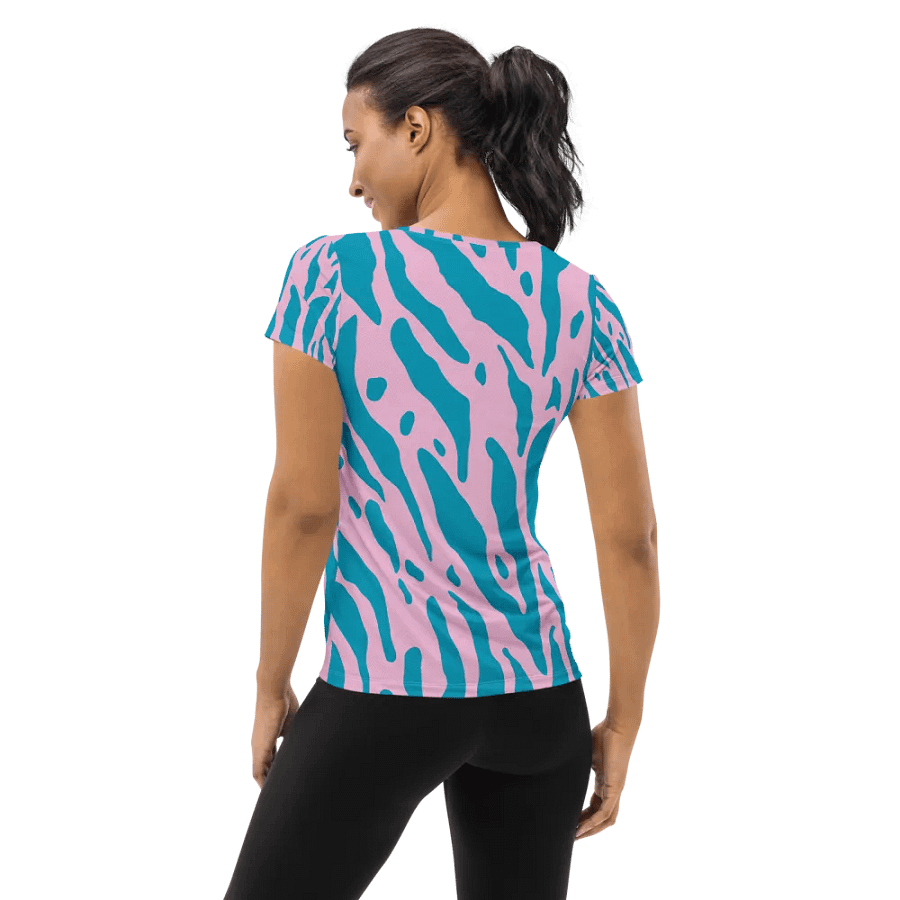 Zebra Waves Women's Athletic Tee product image (2)