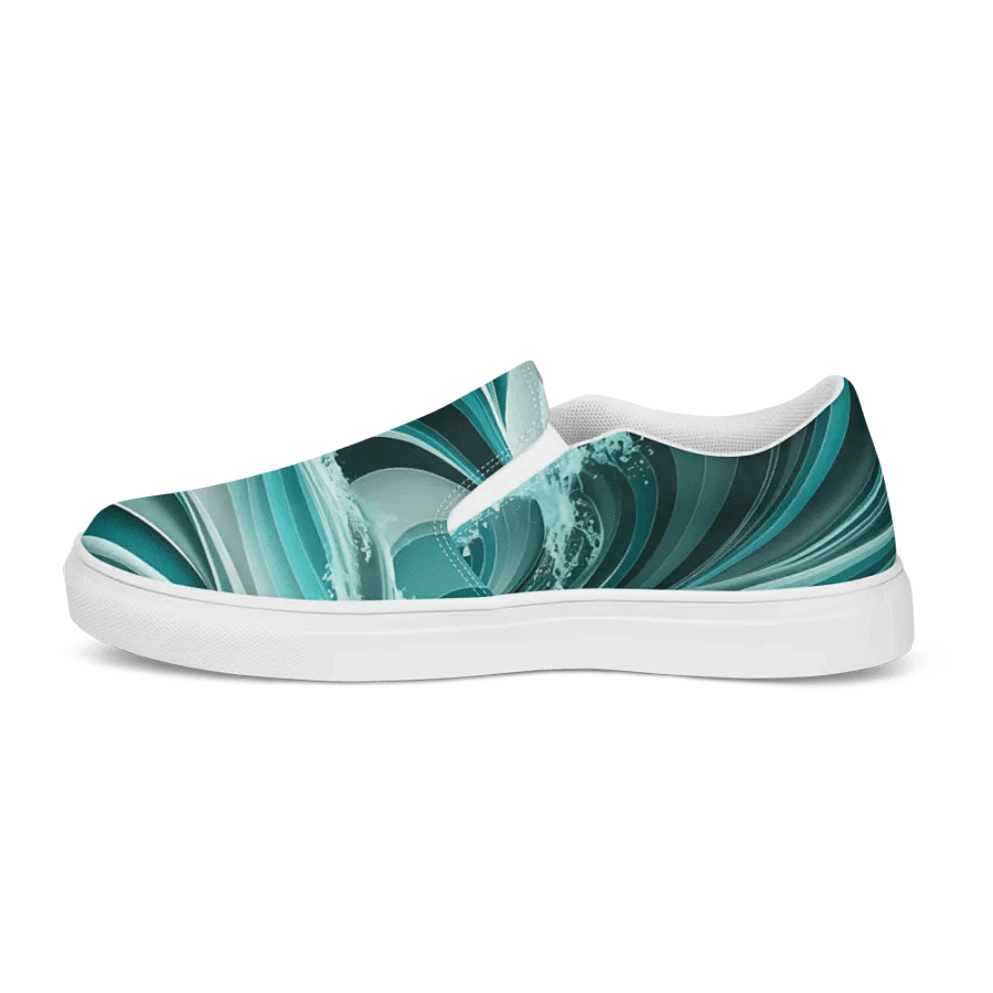 Ocean Waves Men's Slip-On Canvas Shoes product image (9)