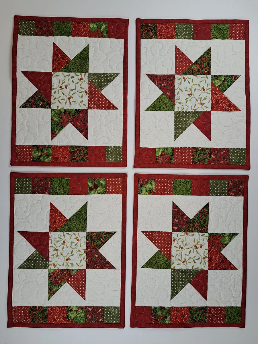 Christmas - Patchwork Star Quilted Placemats product image (5)