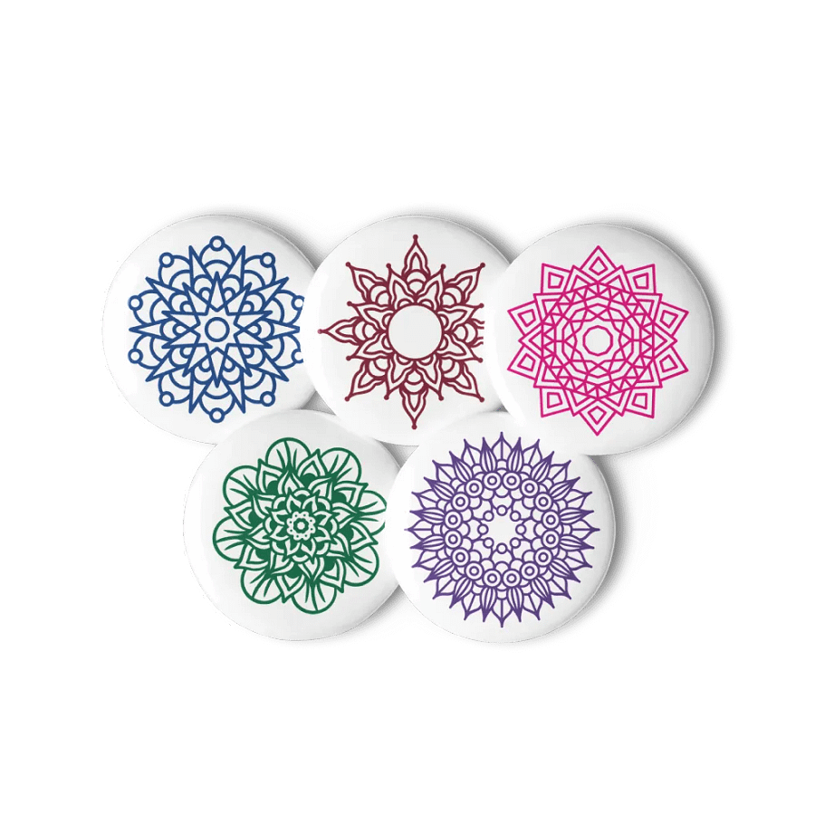 set of Pin buttons (Mandalas) product image (11)