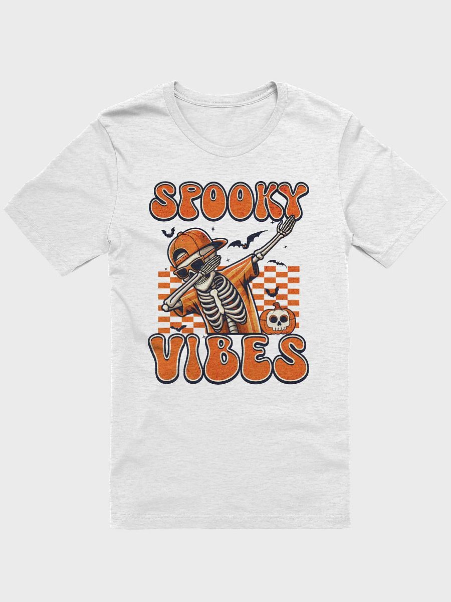 Retro Spooky Vibes Dabbing Skeleton Halloween Design T-Shirt product image (1)