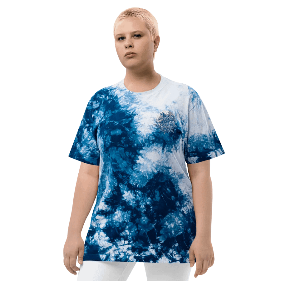 Midnight Roses Wolf Embroidered Tie-Dye Tee product image (12)