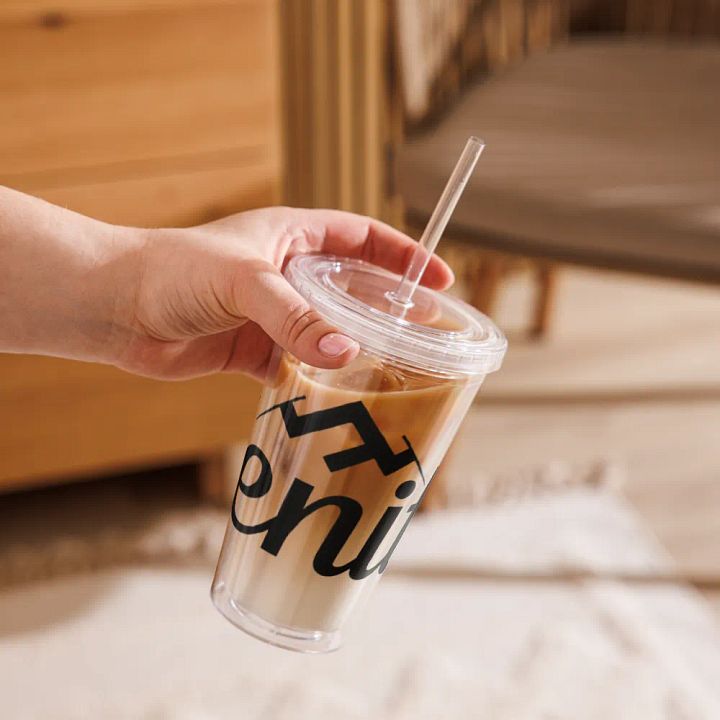 Zenith 16oz Double Wall Insulated Clear Tumbler with Mountain Design product image (2)