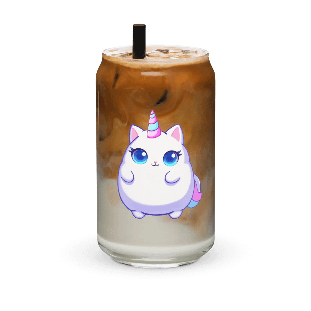 Unicorn Kitty Can-Shaped Glass product image (7)