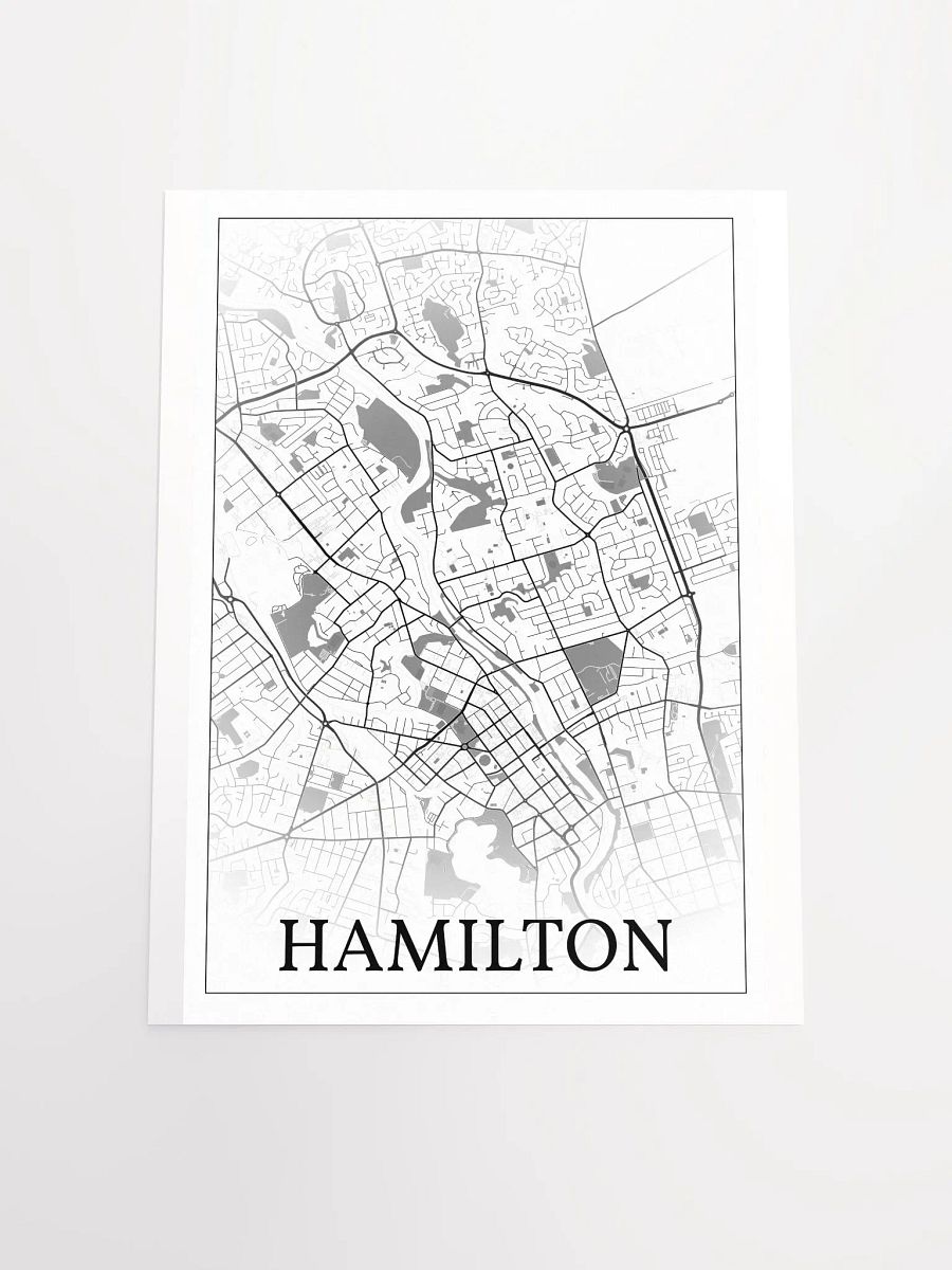 Hamilton, New Zealand, city map print product image (18)