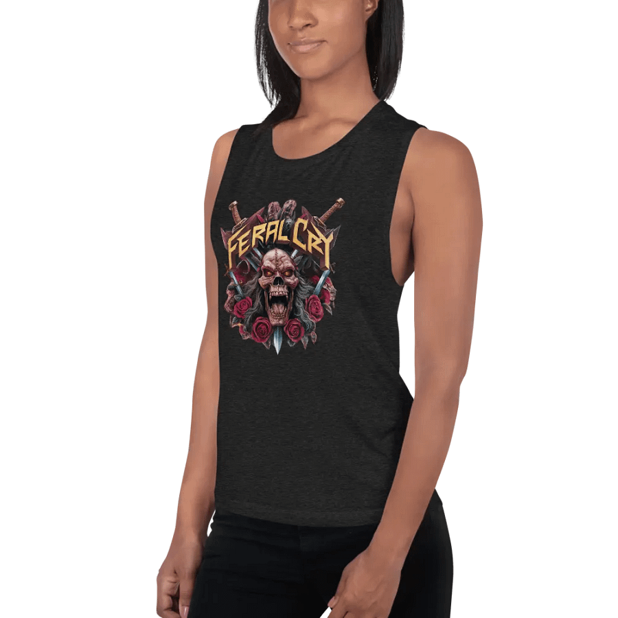 Feral Cry Demonic Skull Women's Muscle Tank product image (3)
