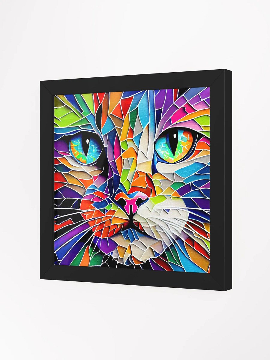 Vibrant Mosaic Style Cat Framed Poster product image (24)
