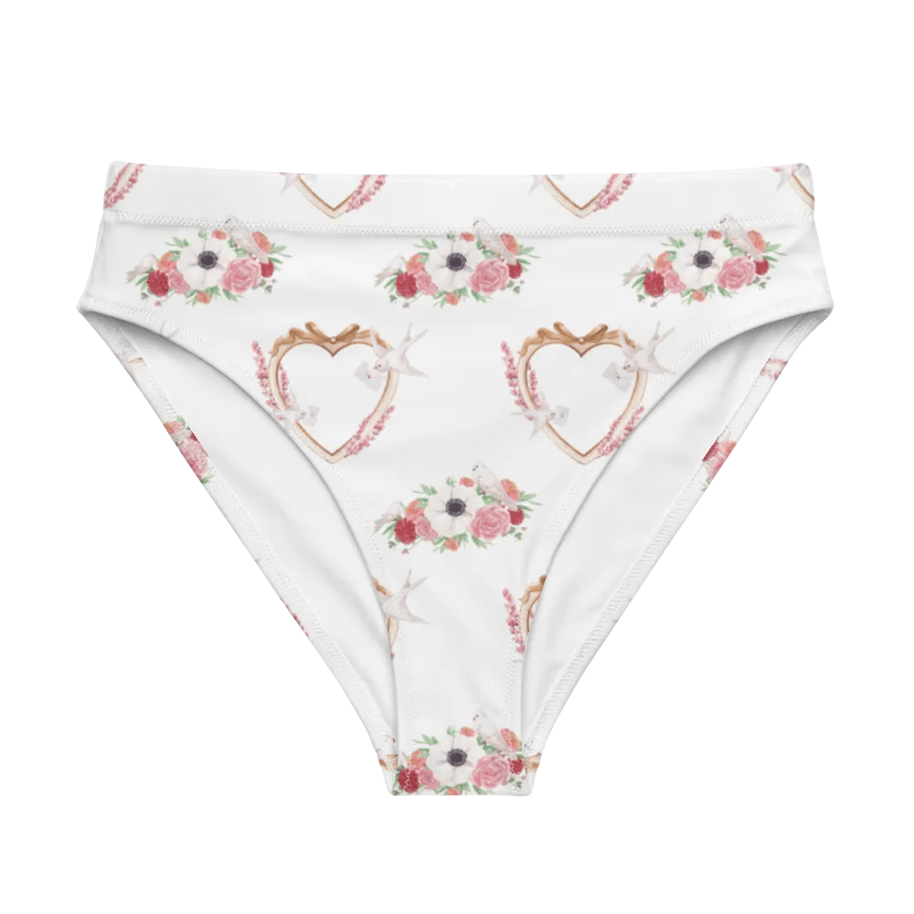 Watercolour Floral Pattern High Waisted Bikini Bottom - V2 product image (5)
