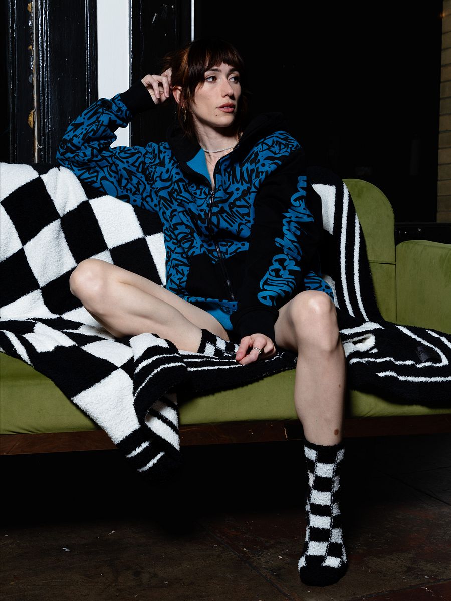 Fuzzy Checkered Socks product image (4)