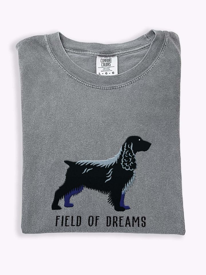 Field of Dreams T-Shirt(Embroidered) of a Field Spaniel(Black) product image (1)