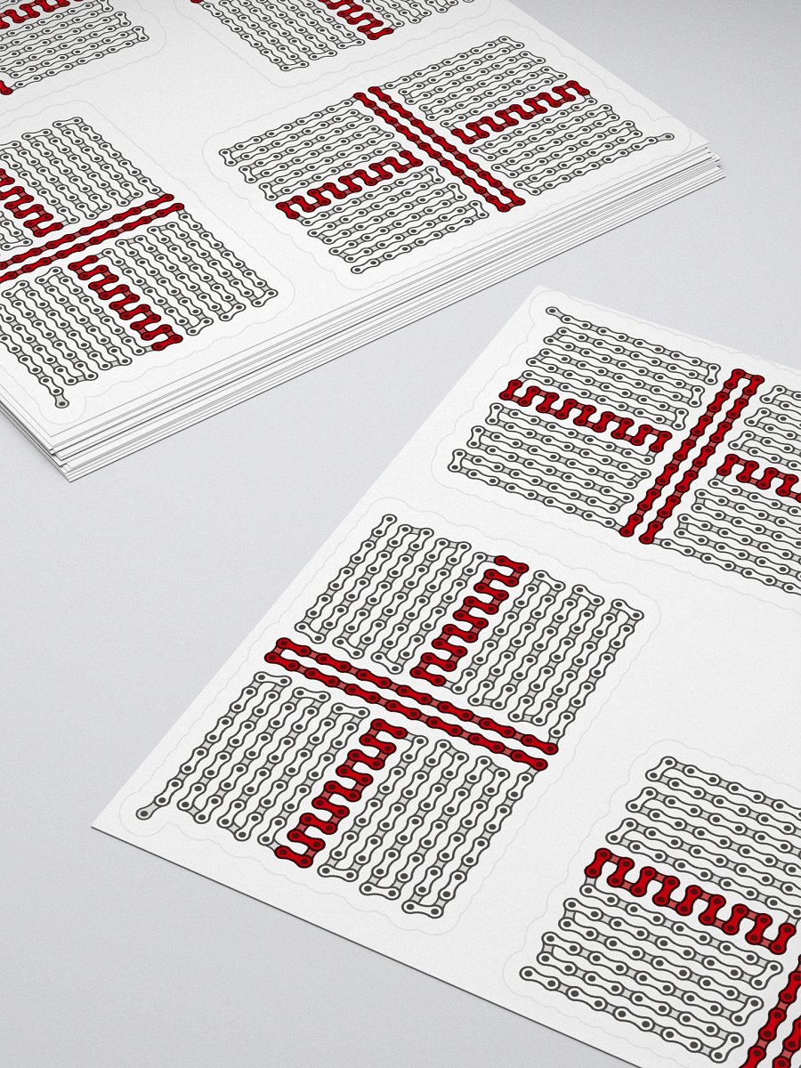 England Bike Chain Flag Sticker 4 Pack product image (4)