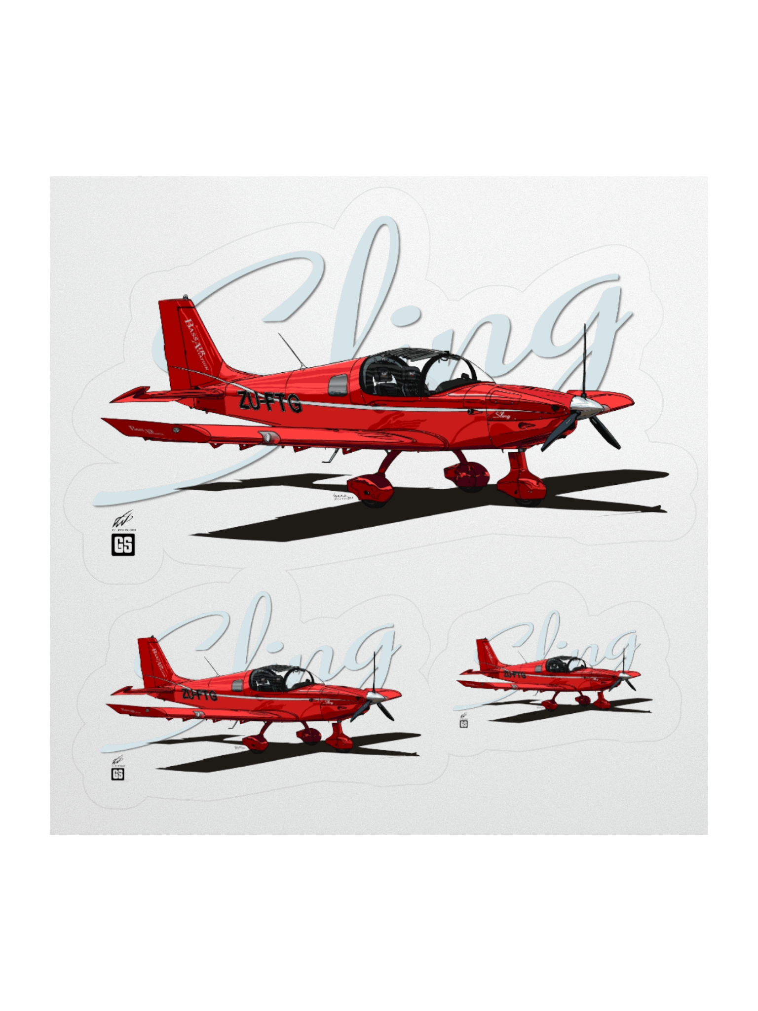 Sling 2 Sticker Combo 1 - Custom Aviation Illustration product image (2)