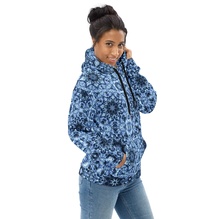 Abstract Navy and Blue Pattern Unisex Hoodie product image (2)