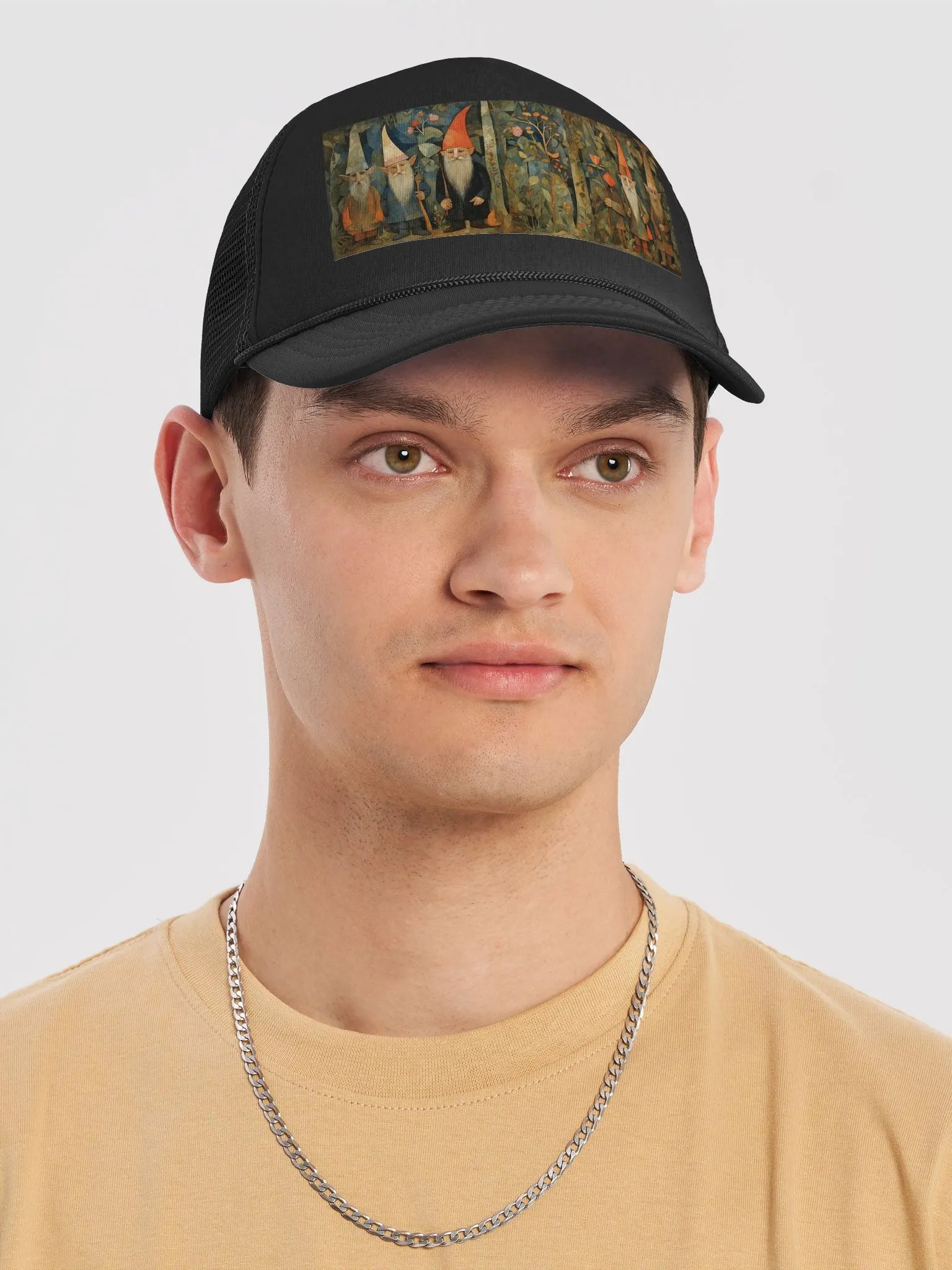 Whimsical Gnome Trio Trucker Hat product image (10)