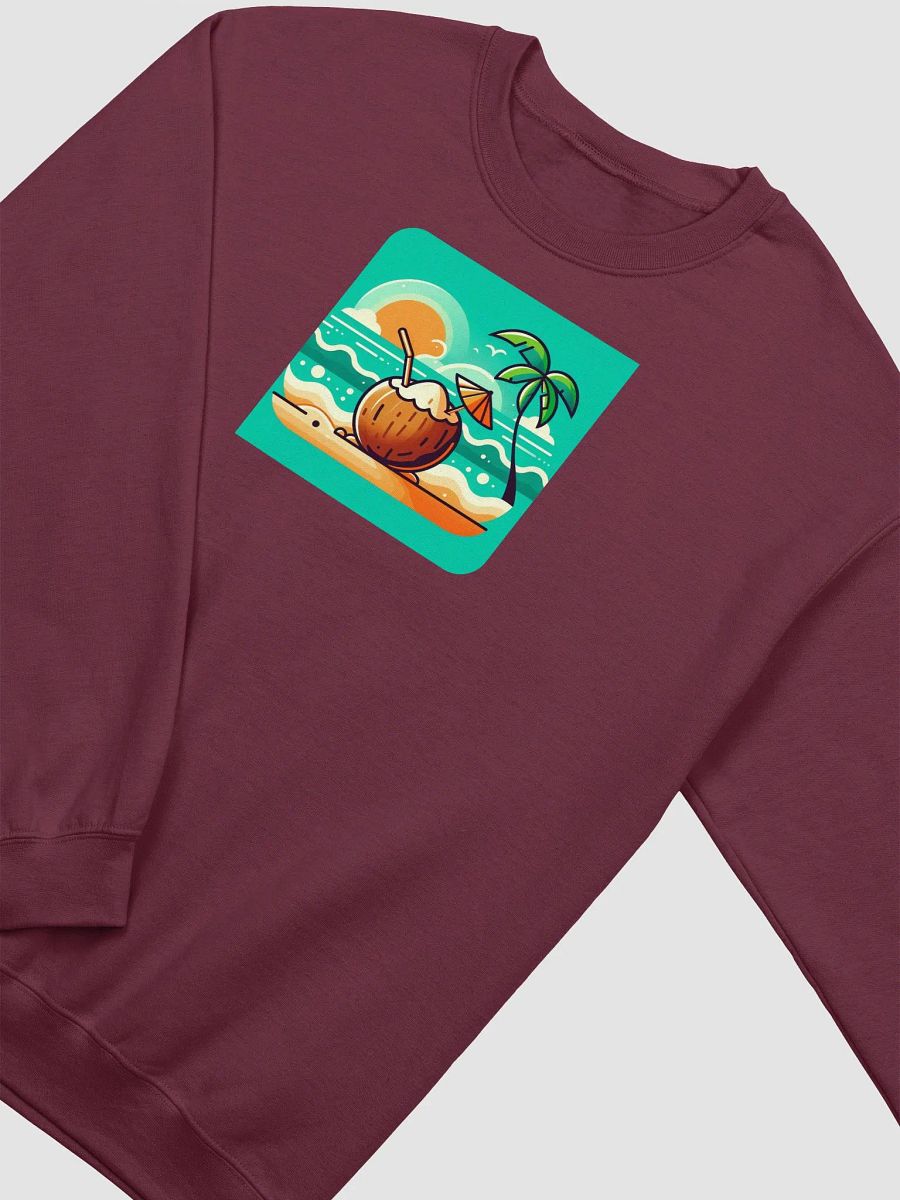 Gildan Classic Crewneck Sweatshirt | AI Design coconut drinken beach product image (2)