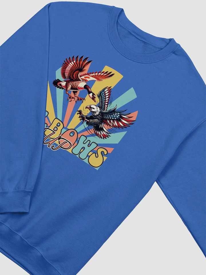Elbows Up Canadian Goose Vs American Eagle Patriotic Flight Crewneck Sweatshirt product image (18)