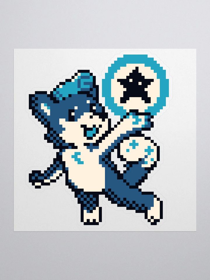 Pixel Shiba Star Sticker product image (1)