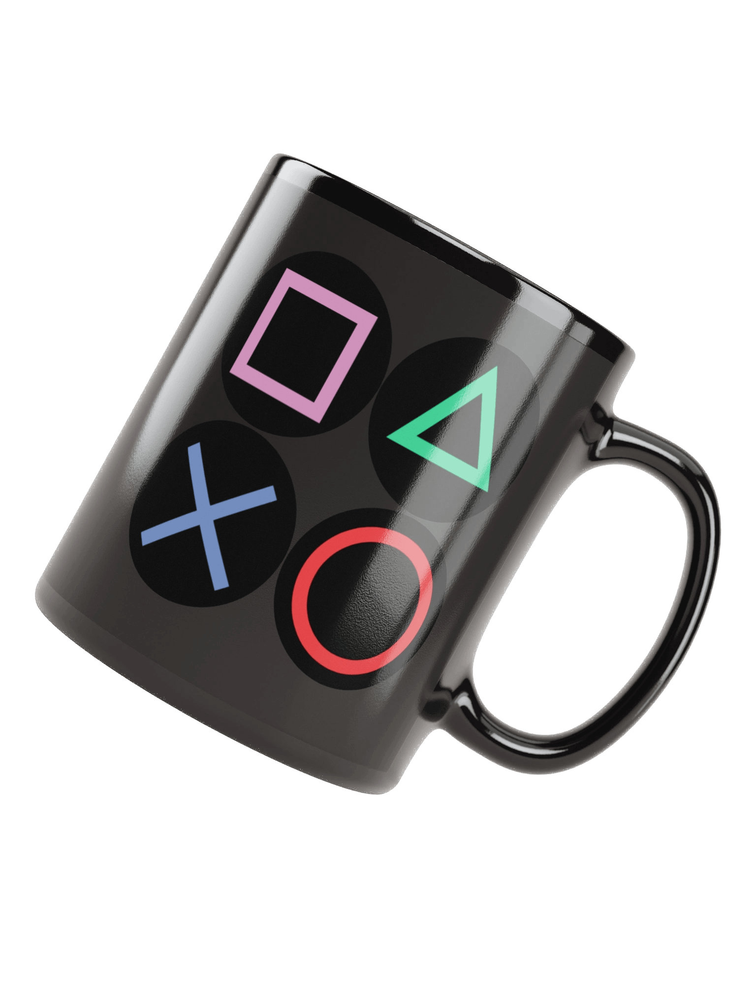 Gamer Controller Button Symbols Black Coffee Mug product image (5)