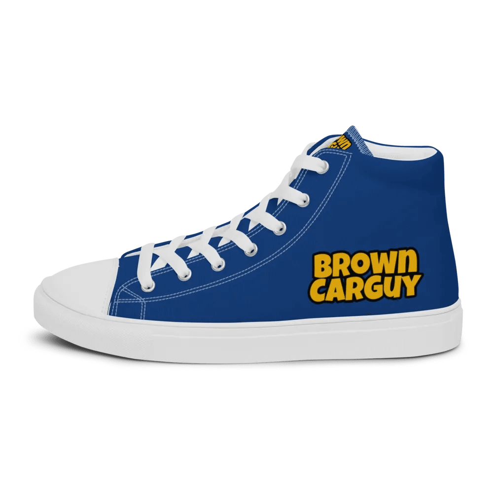 BrownCarGuy Men's High Top Canvas Shoes product image (8)
