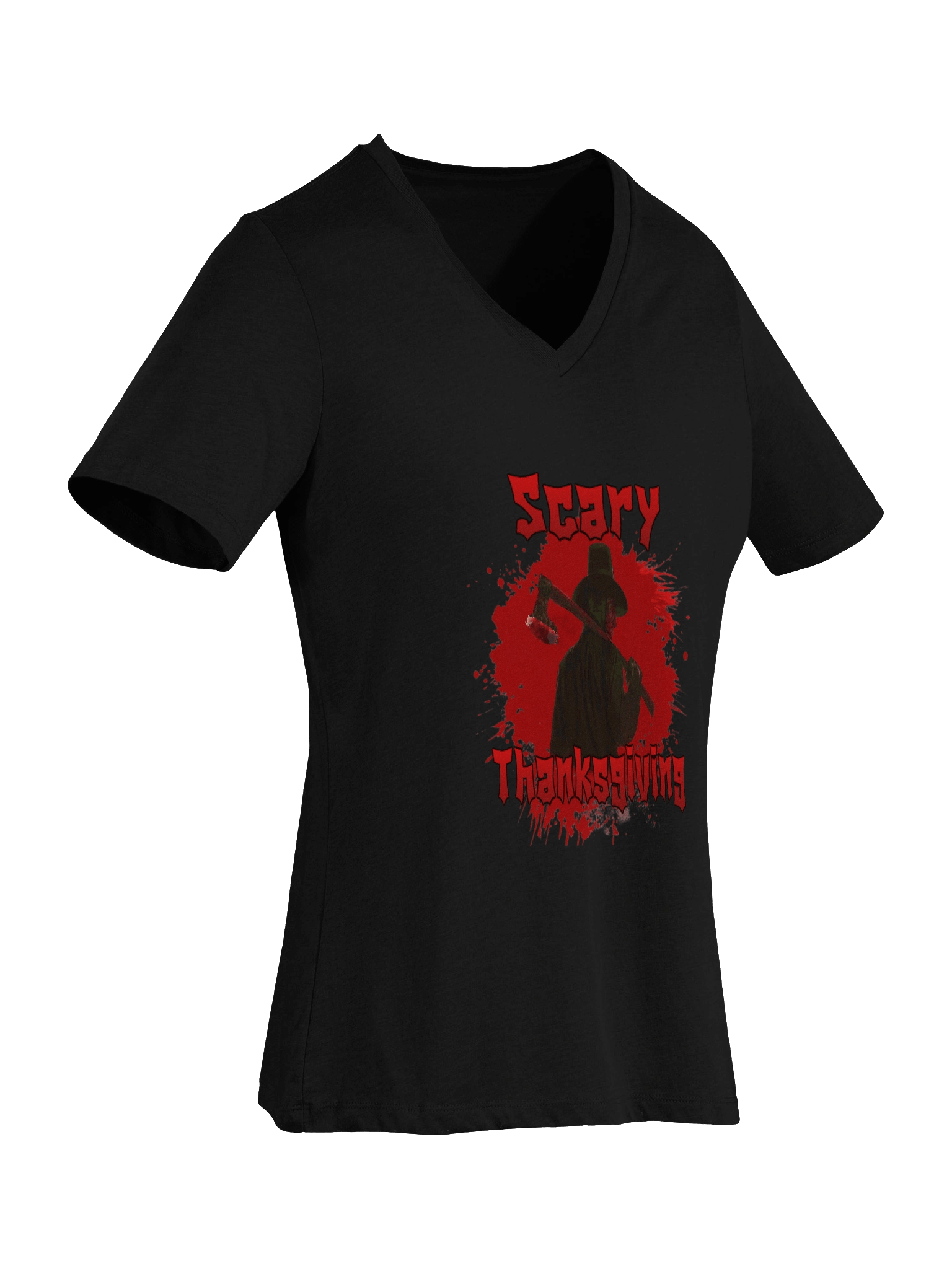 Gothic Thanksgiving Reaper Women's V-Neck Tee product image (41)