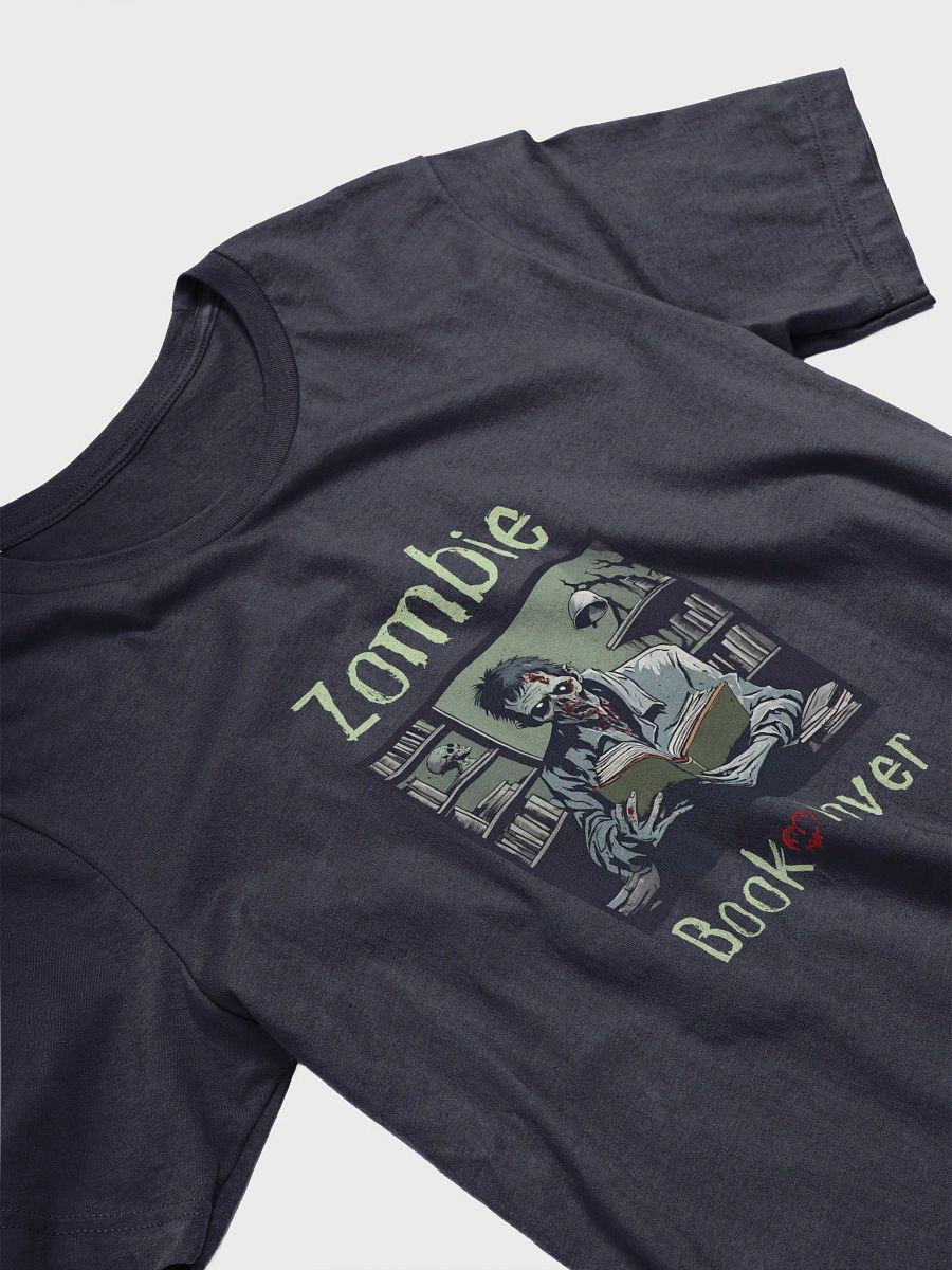 Zombie Book Lover Navy T-shirt product image (3)