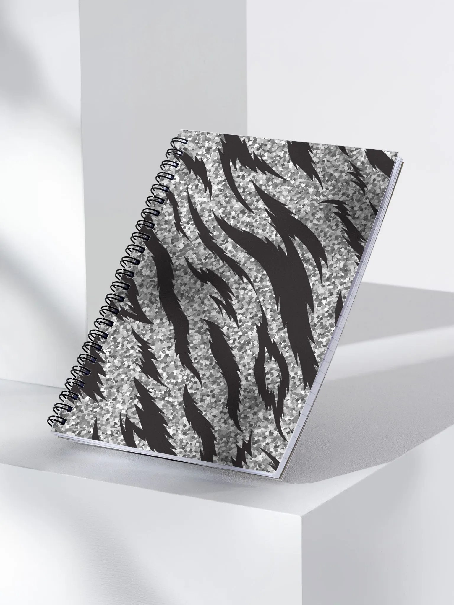 Sparkling Zebra Spiral Notebook for Notes and Doodles product image (3)