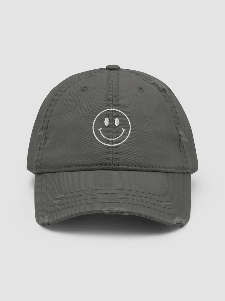 Smiley Distressed Dad Hat product image (1)